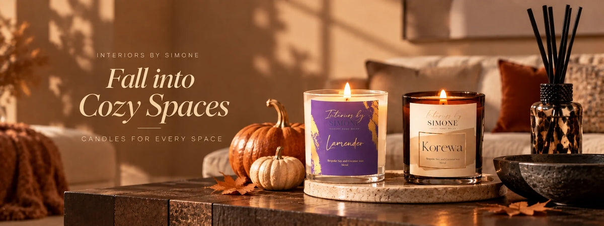 Fall into cozy spaces candles