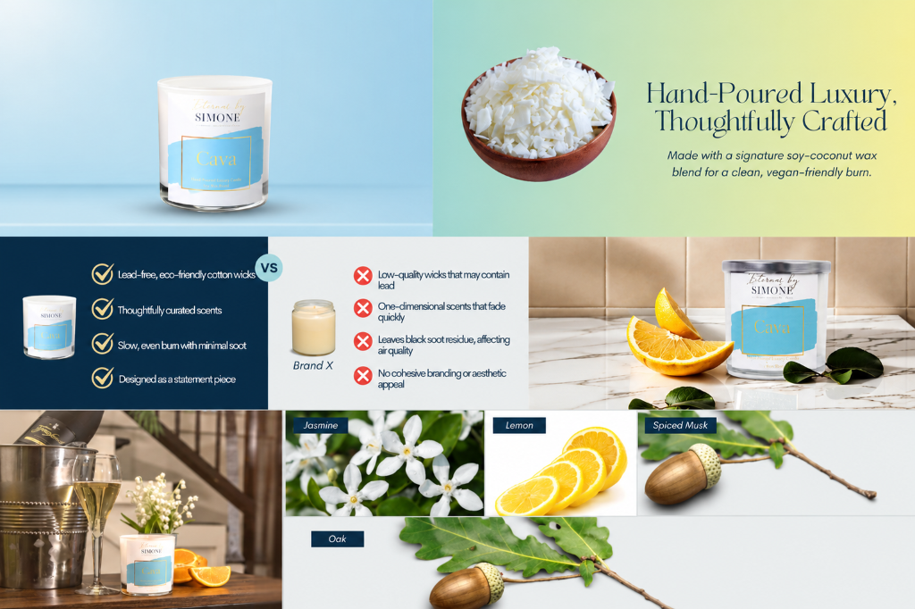 11 oz luxury candle with refreshing springtime fragrance